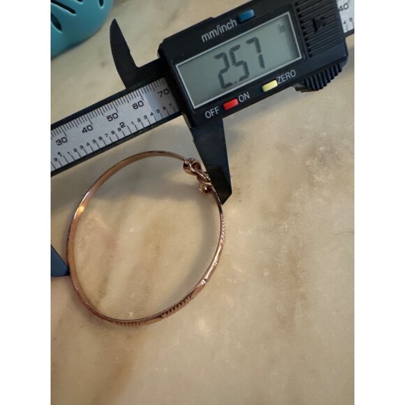 Copper-Plated American flag Heart Charm Bracelet Adjustable Bangle By Alex and A - Picture 4 of 5